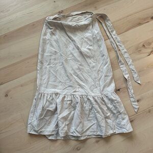 Forever 21 Cream Wrap Skirt